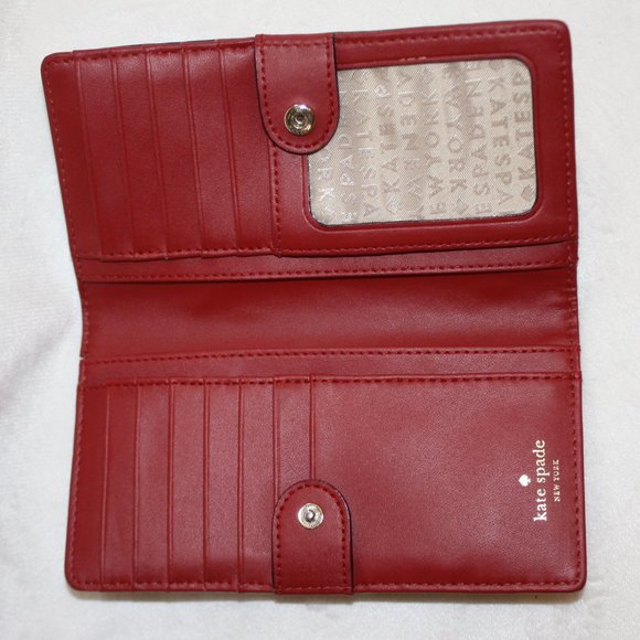 Kate Spade wallet, red and gold - Picture 3 of 3